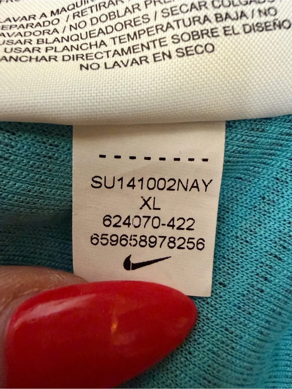 Nike Blue Geometric Dri-FIT Tank Top